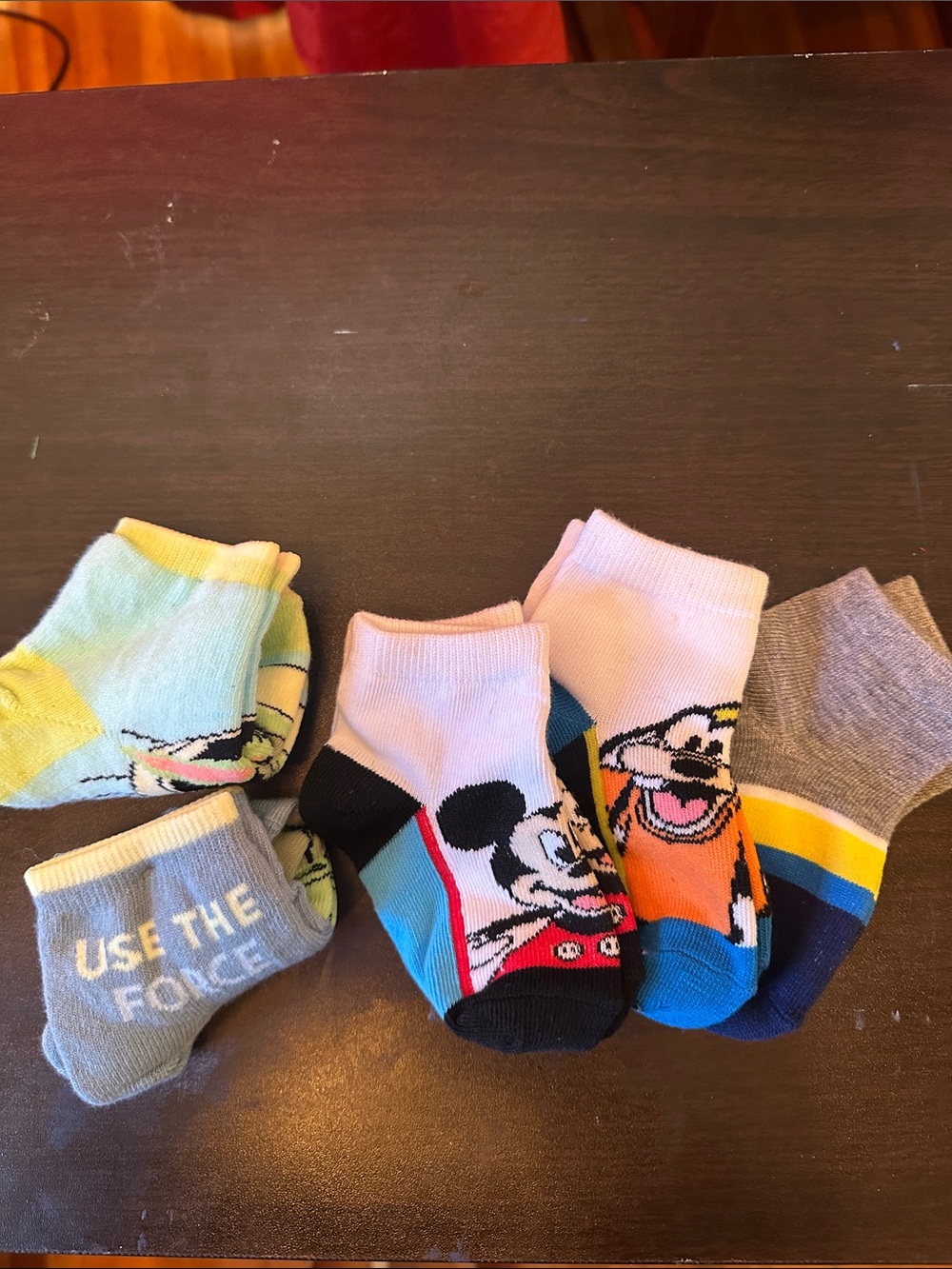 Disney Character Ankle Socks Set - Blue, Pink, Orange, Gray, Yellow